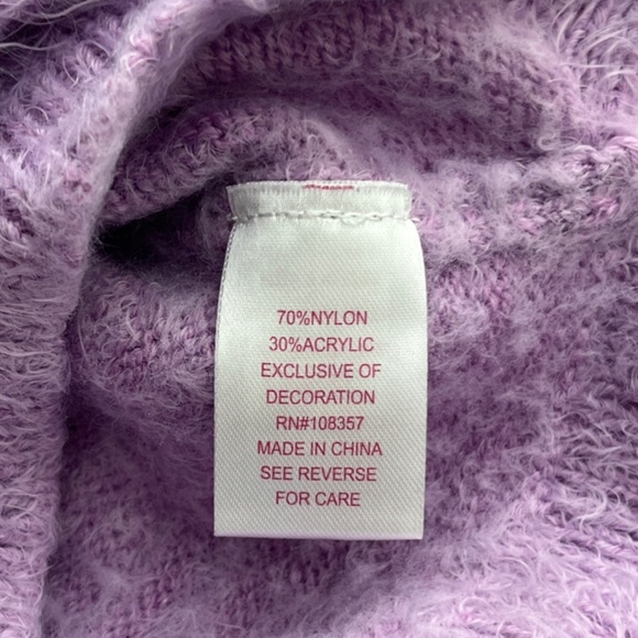 Toddler Girls Design History Sweaters, Fuzzy Purple Unicorn Size 4 - Picture 8 of 9